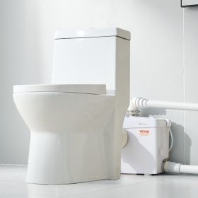 Macerator Pump 1200W 48 GPM Flow 33 Ft Head Lift Pump For Toilet Basement Sink (Option: White)
