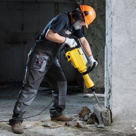 Demolition Jack Hammer Concrete Breaker 2200W Electric Hammer 2 Chisel Bit (Option: Yellow)